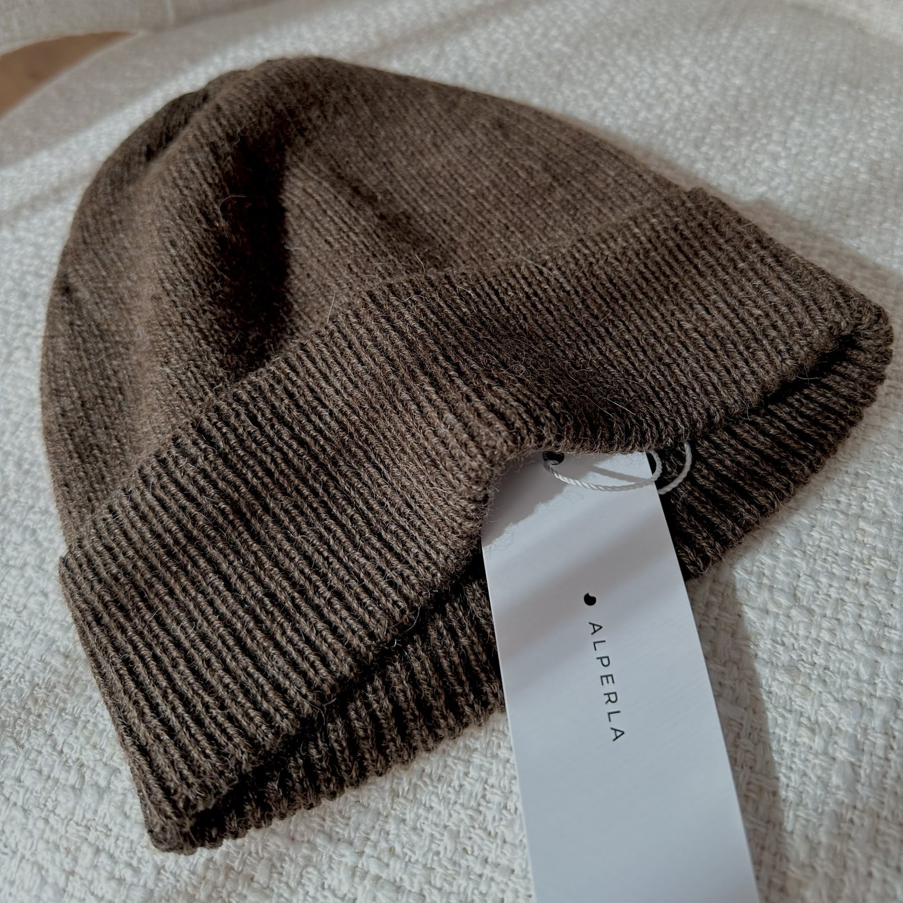 Czapka beanie z wełny baby alpaca