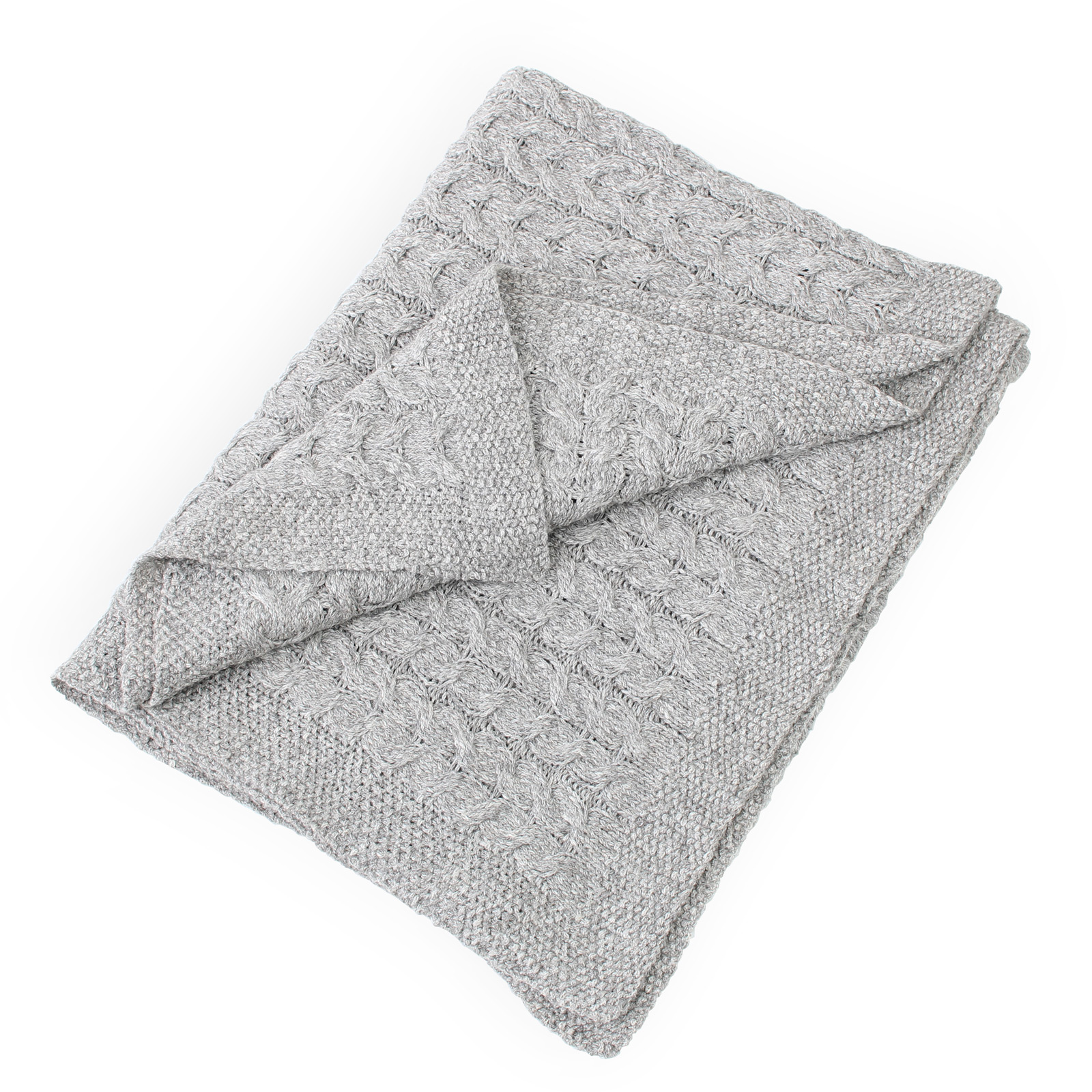Huanara koc z naturalnej wełny baby alpaca i organicznej bawełny PIMA w kolorze ciemno szarym